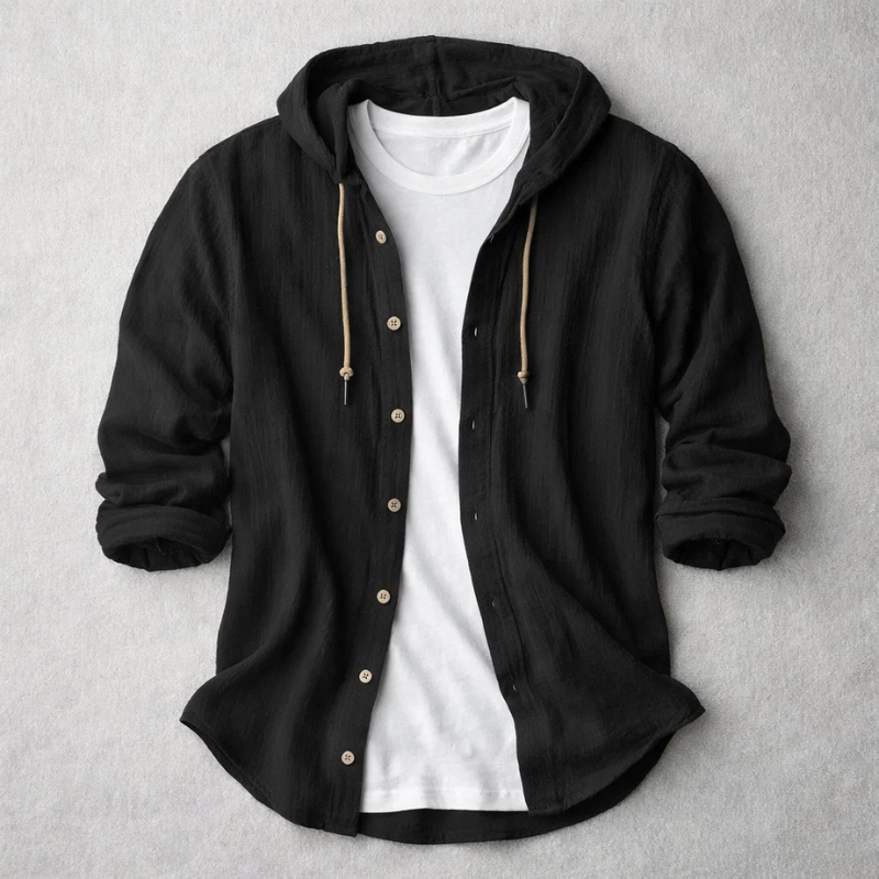 Brennan - Button-Up Hoodie Shirt | By Julian & Claire Toronto
