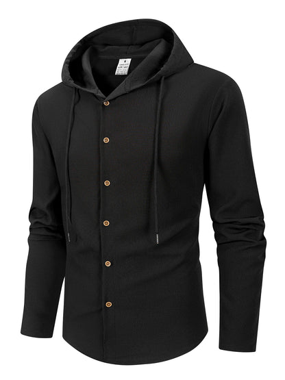 Denzel - Casual Outdoor Hooded Button Shirt | By Julian & Claire Toronto
