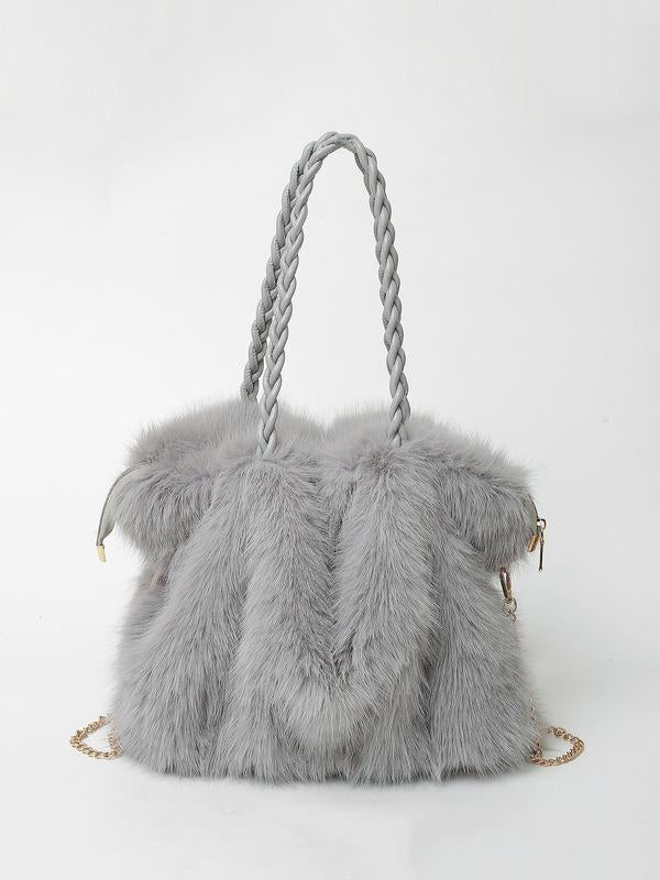 Vanessa  - Versatile Plush Velvet Shoulder Tote Bag | By Julian & Claire Toronto