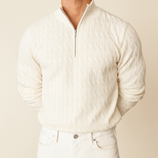 Aaron - Crest Zip Knit | By Julian & Claire Toronto