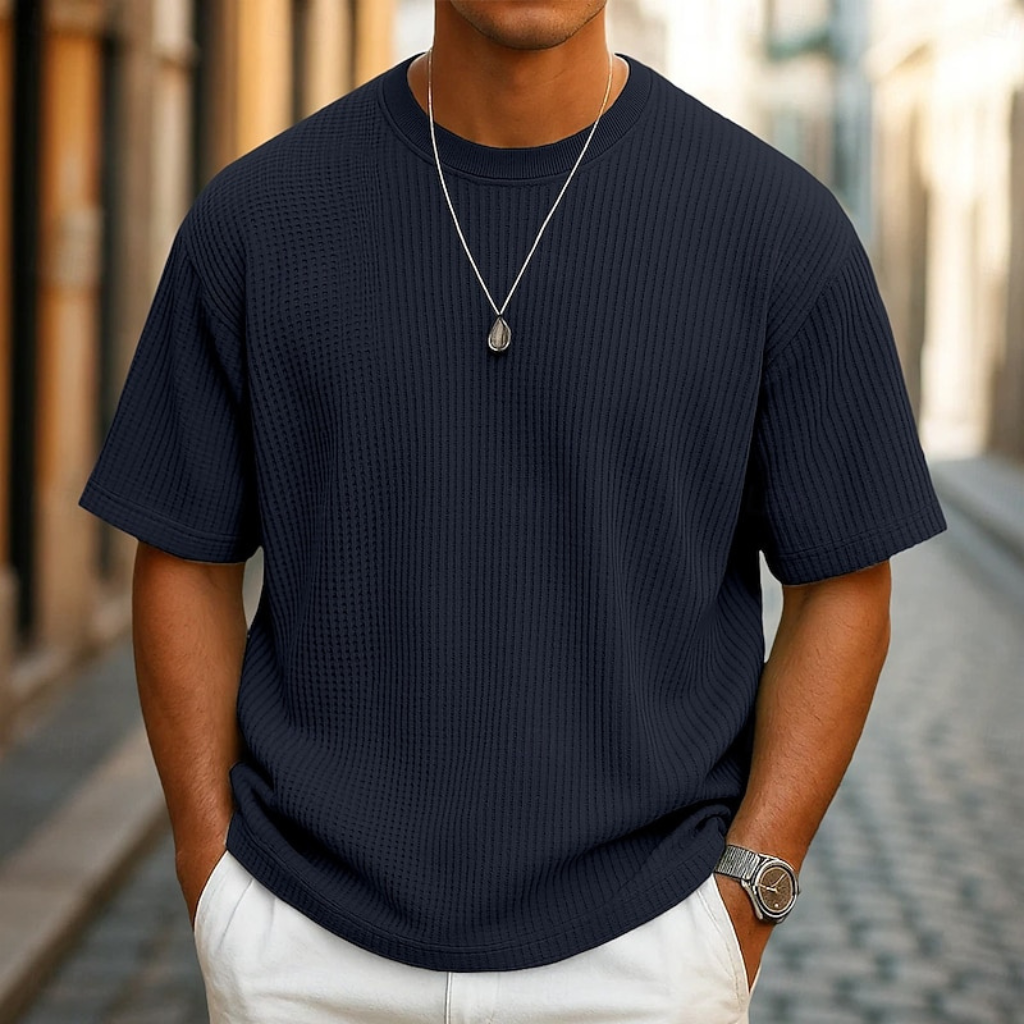Willie - Waffle Knit Summer T-Shirt | By Julian & Claire Toronto