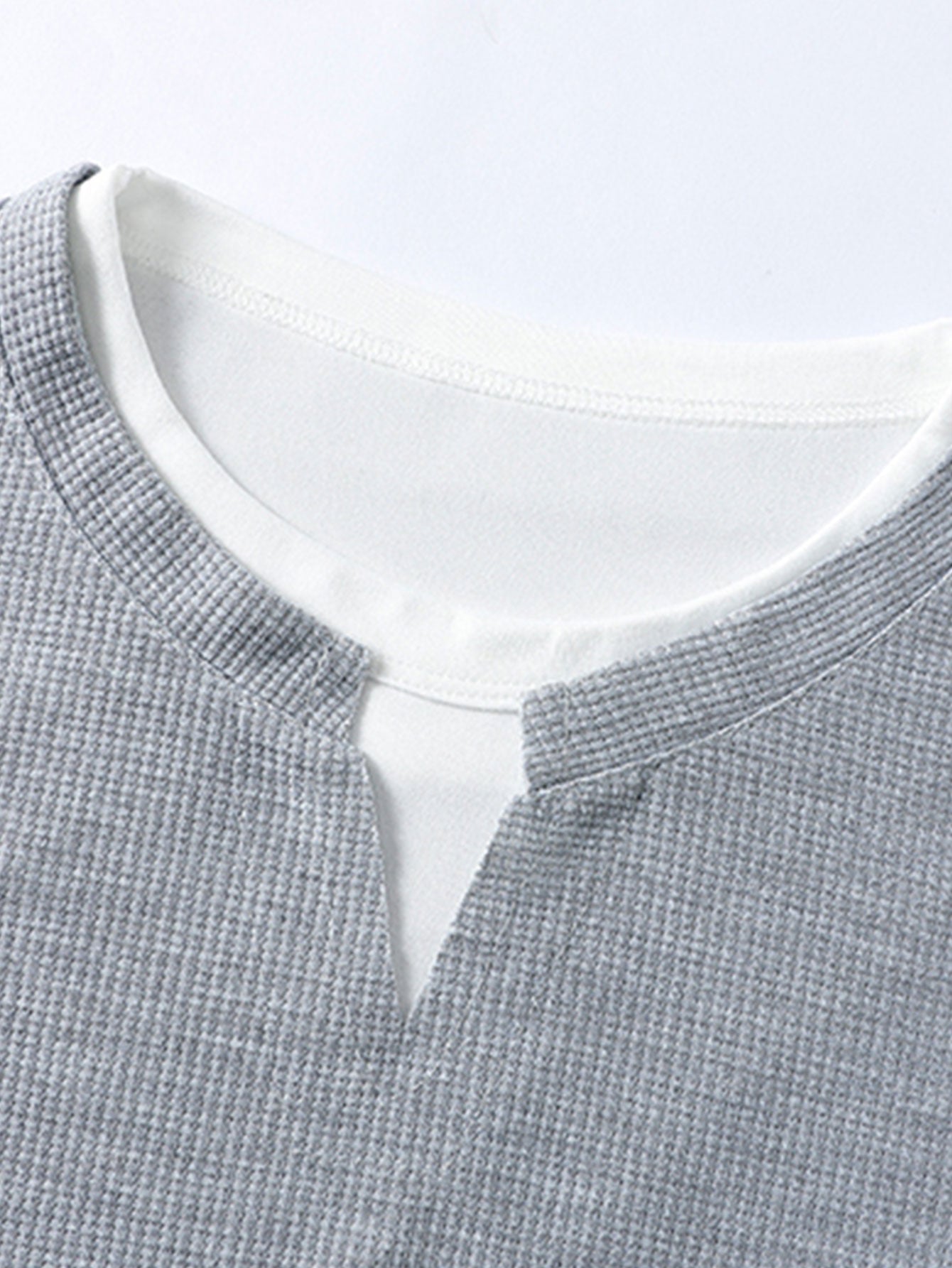Ronald - Layered Waffle Long Sleeve T-Shirt | By Julian & Claire Toronto