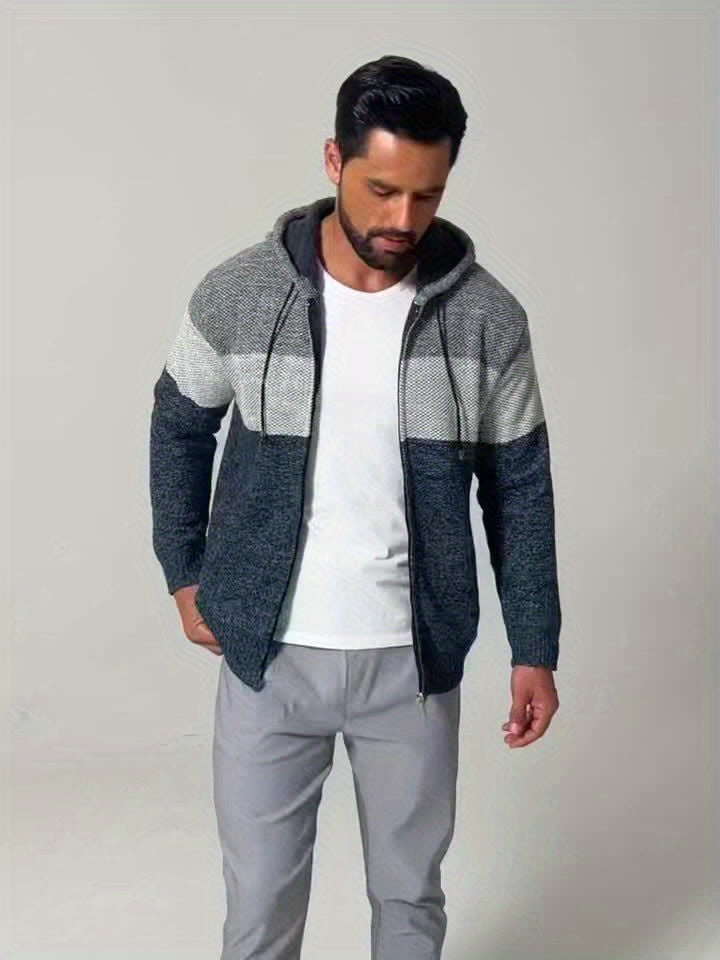 Boris - Colour Block Hooded Jacket | By Julian & Claire Toronto