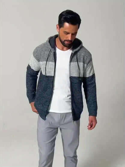 Boris - Colour Block Hooded Jacket | By Julian & Claire Toronto