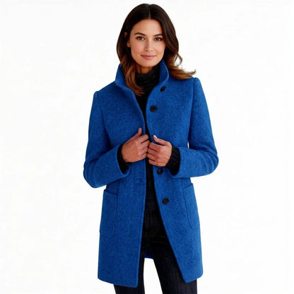 Rose - Coat with High Collar | By Julian & Claire Toronto
