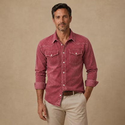 Wyatt - Classic Washed Button-Up Shirt | By Julian & Claire Toronto
