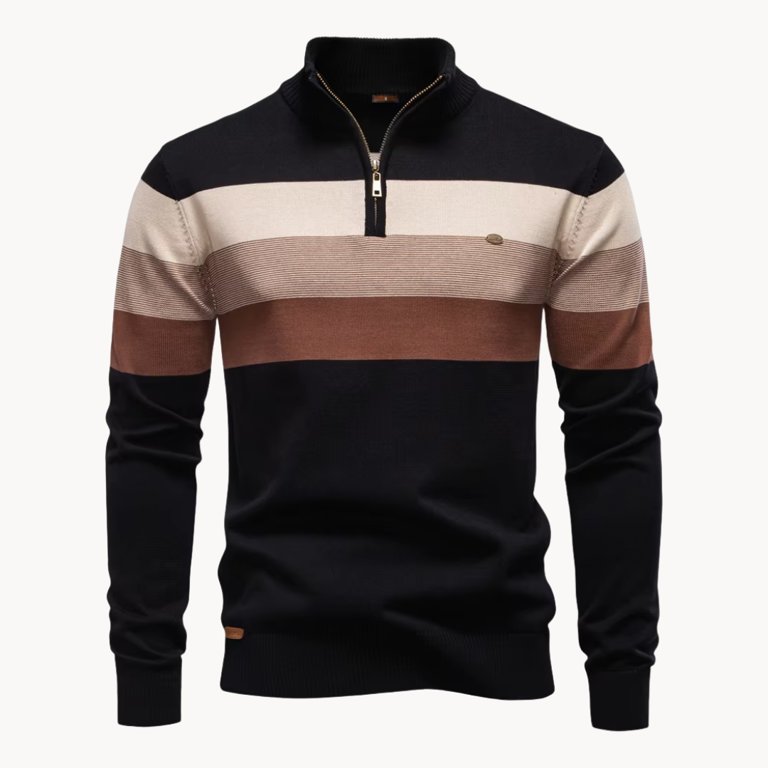 Callen - Stretch Knit Quarter-Zip Sweater | By Julian & Claire Toronto