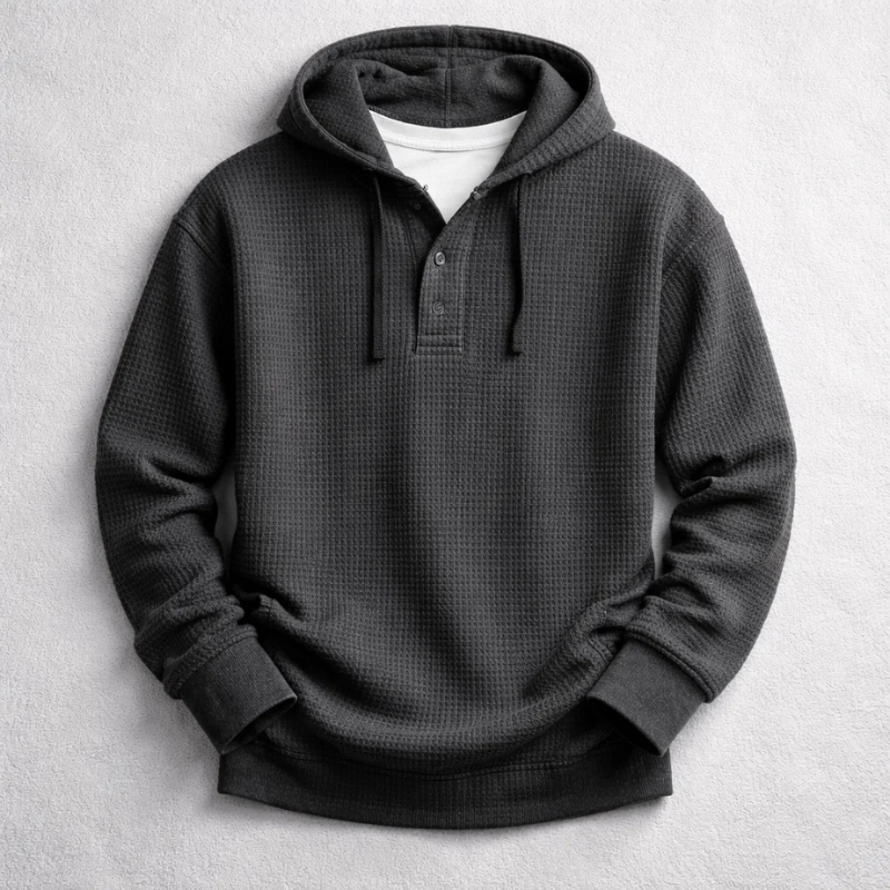 Wells - Waffle Knit Pullover Hoodie | By Julian & Claire Toronto
