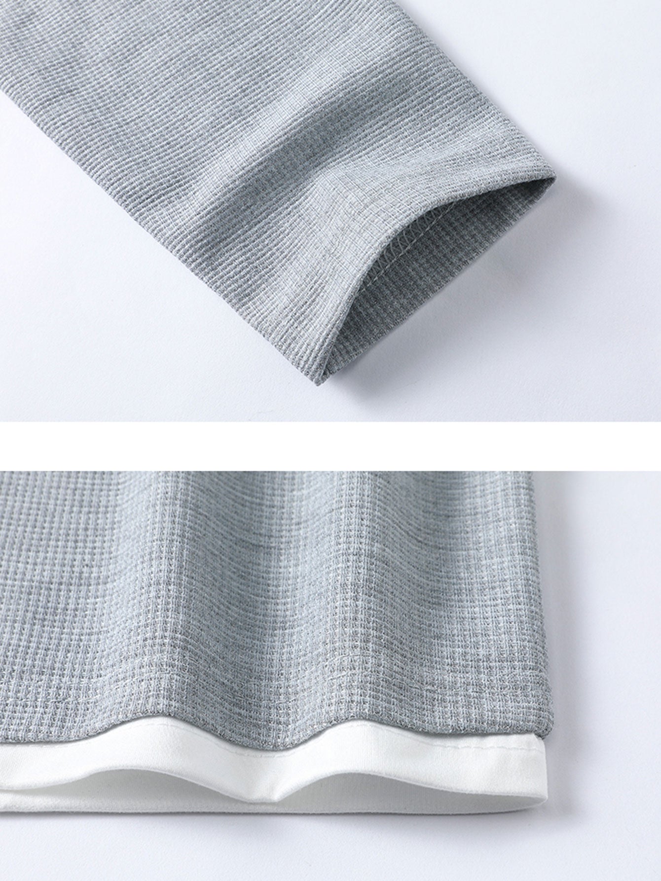 Ronald - Layered Waffle Long Sleeve T-Shirt | By Julian & Claire Toronto