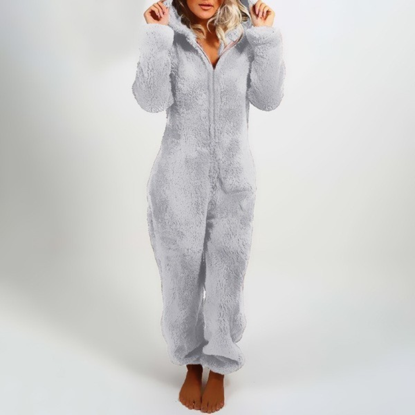 Maple - Comfy Zipper Hooded Plush Pajama | By Julian & Claire Toronto