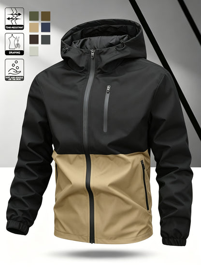 Duane - Colour Block Hooded Jacket | By Julian & Claire Toronto