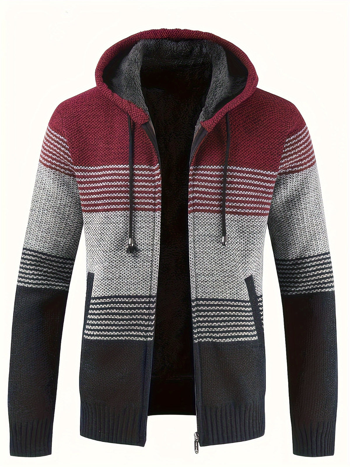 Bowen - Vintage Striped Hooded Cardigan | By Julian & Claire Toronto
