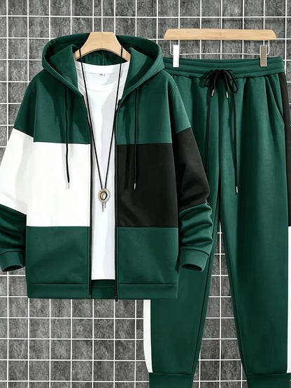 Asa - Colour Block Casual Hooded Set | By Julian & Claire Toronto