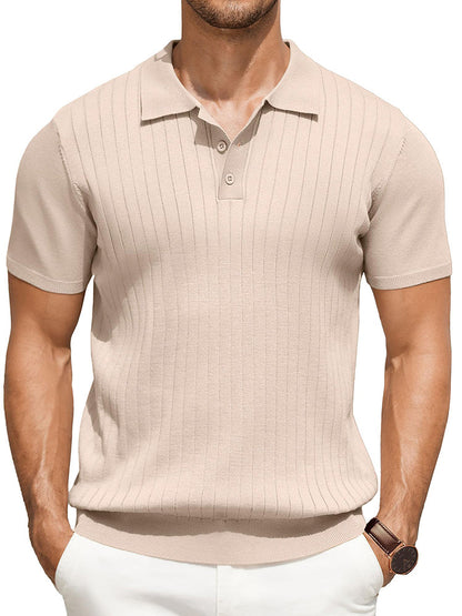 Dex - Casual Ribbed Knitted Polo | By Julian & Claire Toronto