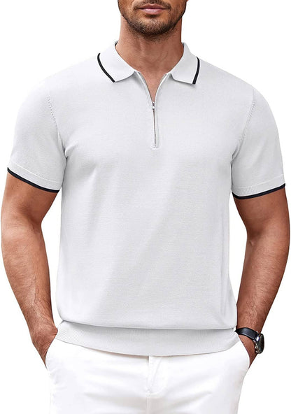 Miller - Modern Knit Zipper Polo | By Julian & Claire Toronto