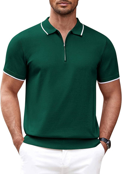 Miller - Modern Knit Zipper Polo | By Julian & Claire Toronto