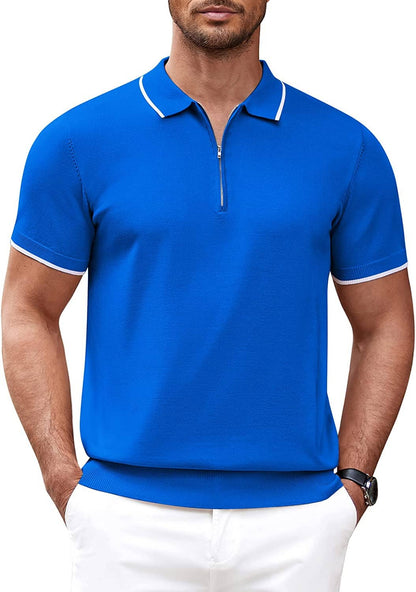 Miller - Modern Knit Zipper Polo | By Julian & Claire Toronto