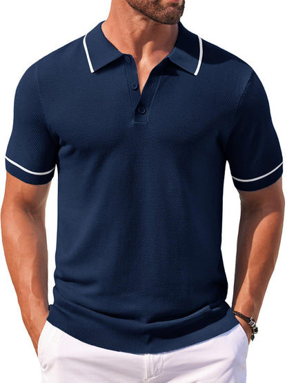 Math - Leisure Knit Golf Polo | By Julian & Claire Toronto