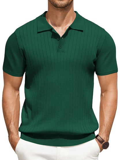 Dex - Casual Ribbed Knitted Polo | By Julian & Claire Toronto