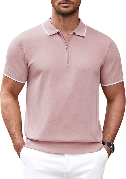 Miller - Modern Knit Zipper Polo | By Julian & Claire Toronto