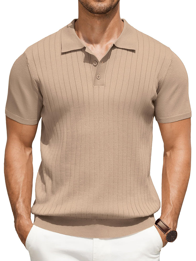Dex - Casual Ribbed Knitted Polo | By Julian & Claire Toronto