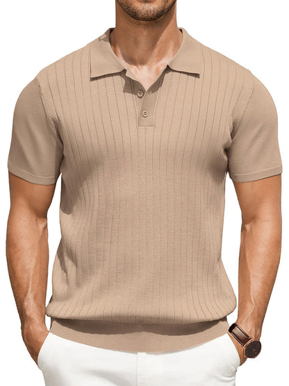 Dex - Casual Ribbed Knitted Polo | By Julian & Claire Toronto