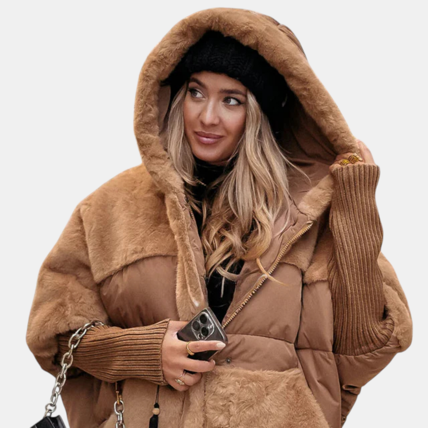 Alice - Oversized Hooded Patchwork Puffer Jacket | By Julian & Claire Toronto