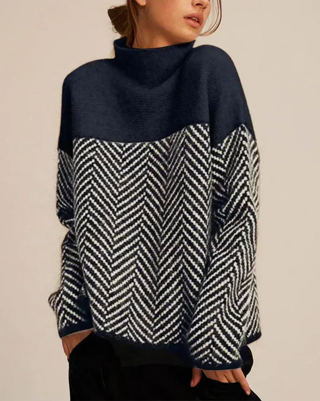Grace - Cotton Turtleneck Sweater | By Julian & Claire Toronto