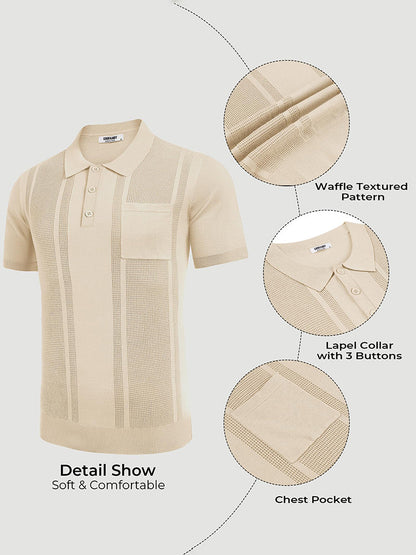Dave - Casual Textured Knit Polo | By Julian & Claire Toronto