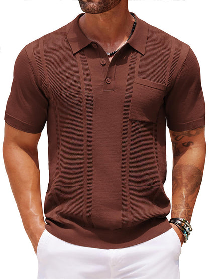 Dave - Casual Textured Knit Polo | By Julian & Claire Toronto