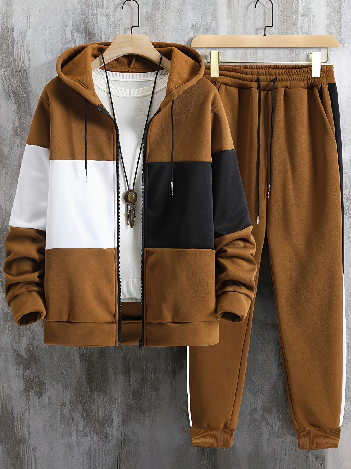 Asa - Colour Block Casual Hooded Set | By Julian & Claire Toronto