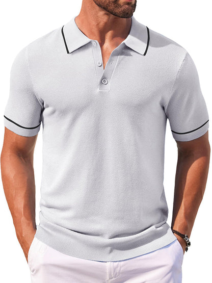 Math - Leisure Knit Golf Polo | By Julian & Claire Toronto