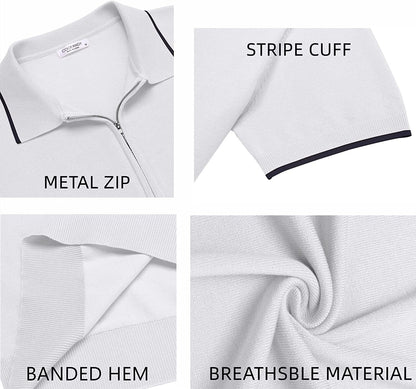 Miller - Modern Knit Zipper Polo | By Julian & Claire Toronto
