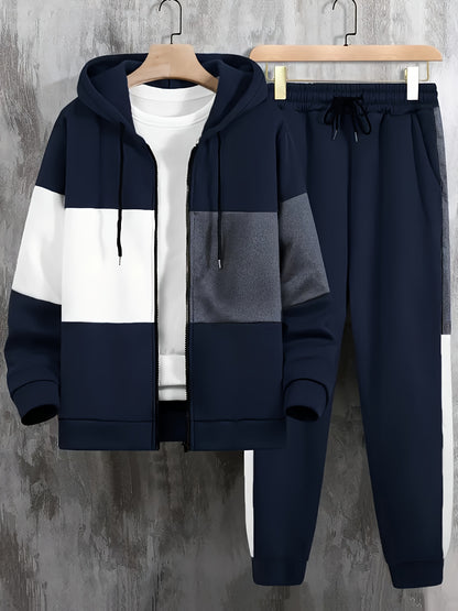 Asa - Colour Block Casual Hooded Set | By Julian & Claire Toronto