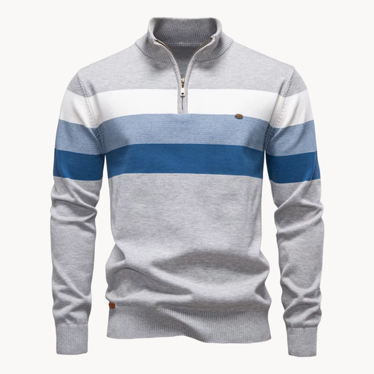 Callen - Stretch Knit Quarter-Zip Sweater | By Julian & Claire Toronto