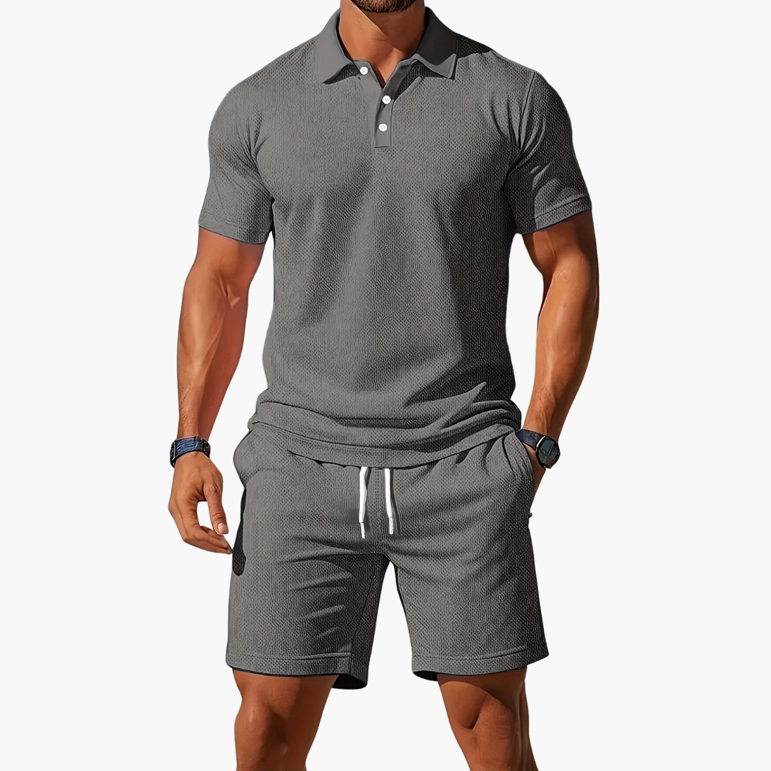 Zack - Casual Polo & Drawstring Shorts Set | By Julian & Claire Toronto