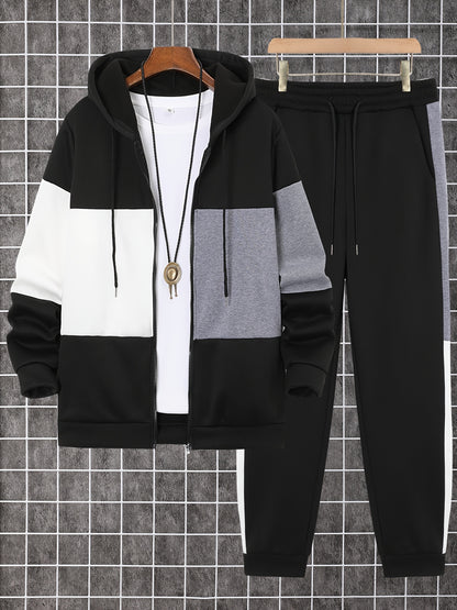 Asa - Colour Block Casual Hooded Set | By Julian & Claire Toronto