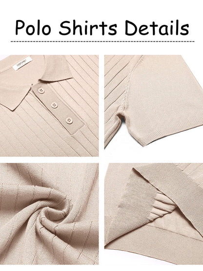 Dex - Casual Ribbed Knitted Polo | By Julian & Claire Toronto
