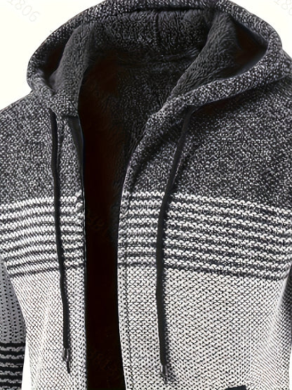 Bowen - Vintage Striped Hooded Cardigan | By Julian & Claire Toronto