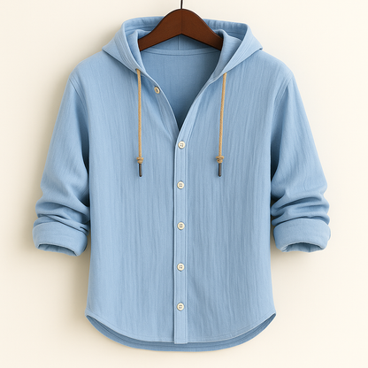 Milton - Relaxed Hooded Button-Up Shirt | By Julian & Claire Toronto