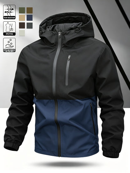 Duane - Colour Block Hooded Jacket | By Julian & Claire Toronto