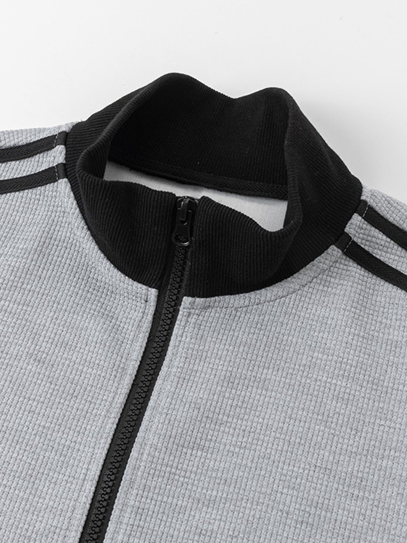 Randy - Waffle Texture Stripe Jacket | By Julian & Claire Toronto