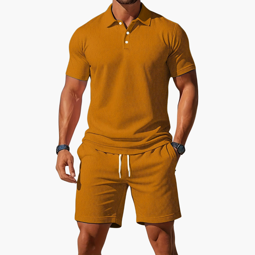 Zack - Casual Polo & Drawstring Shorts Set | By Julian & Claire Toronto