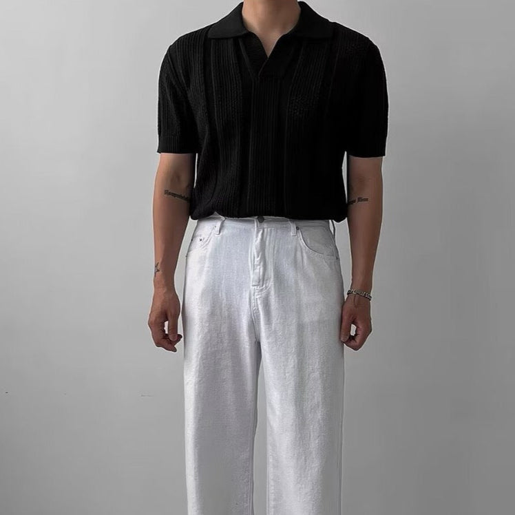 Roger - Classic Knitted Polo Shirt | By Julian & Claire Toronto