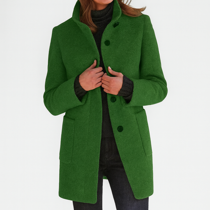Rose - Coat with High Collar | By Julian & Claire Toronto