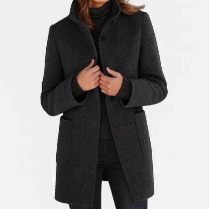 Rose - Coat with High Collar | By Julian & Claire Toronto