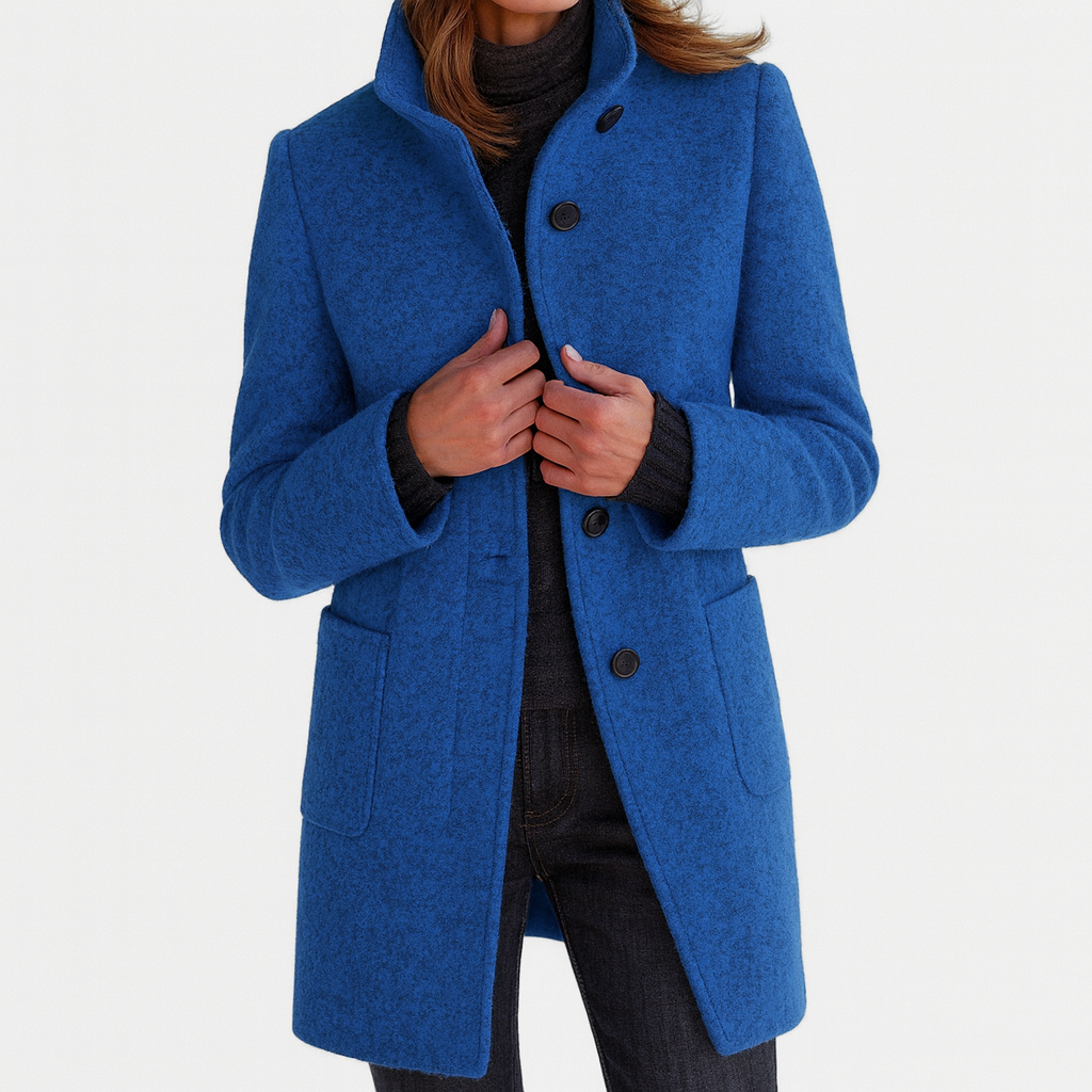 Rose - Coat with High Collar | By Julian & Claire Toronto