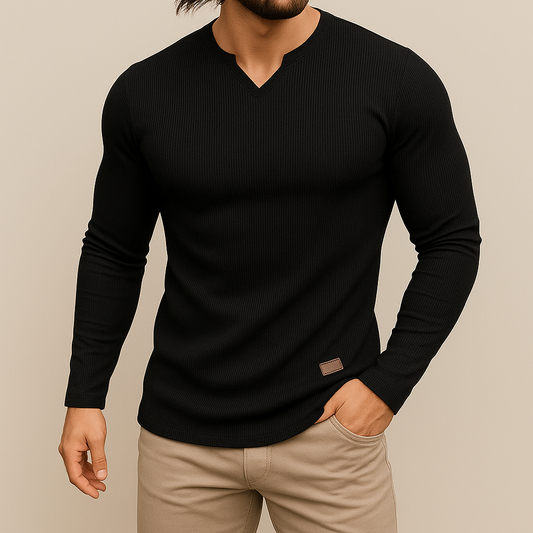 Leo - Slim Fit V-Neck Shirt | By Julian & Claire Toronto