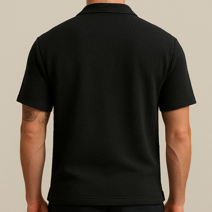 Loose Fit Solid Button-Up Shirt