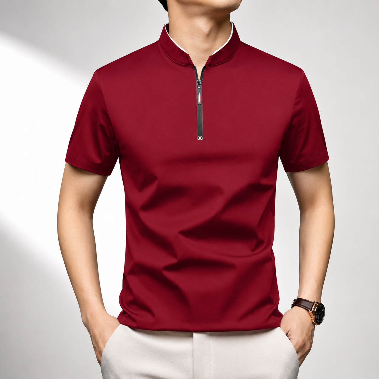 Fabio - Modern Quarter-Zip Polo | By Julian & Claire Toronto
